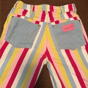 Wrangler Barbie Striped Jeans flare high waist sz 27 x 32